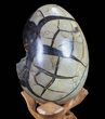 Septarian Dragon Egg Geode - Black Crystals #72072-2